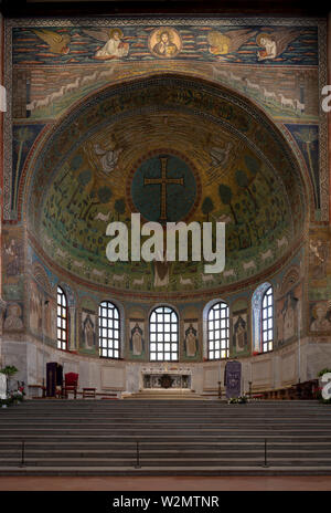 Ravenna, Basilica di Sant' Apollinare in Classe, Blick nach Osten in die Chorapsis Stock Photo