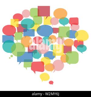 Speech bubbles chut icons set. Vewctor eps10 Stock Vector