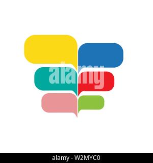 Speech bubbles chut icons set. Vewctor eps10 Stock Vector