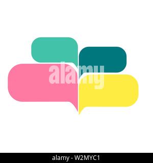 Speech bubbles chut icons set. Vewctor eps10 Stock Vector