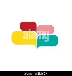 Speech bubbles chut icons set. Vewctor eps10 Stock Vector