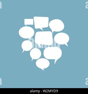 Speech bubbles chut icons set. Vewctor eps10 Stock Vector