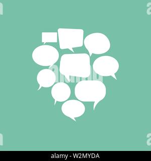 Speech bubbles chut icons set. Vewctor eps10 Stock Vector