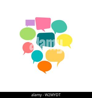 Speech bubbles chut icons set. Vewctor eps10 Stock Vector