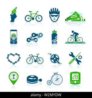 Bicycle icon set Stock Vector