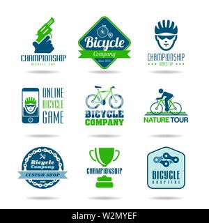 Bicycle icon set Stock Vector