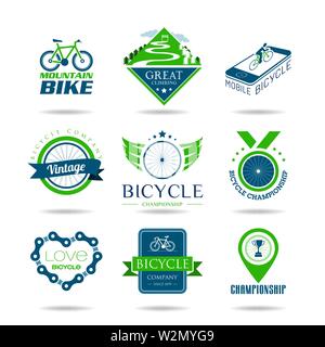 Bicycle icon set Stock Vector