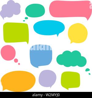 Speech bubbles chut icons set. Vewctor eps10 Stock Vector