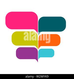 Speech bubbles chut icons set. Vewctor eps10 Stock Vector