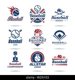 Baseball icon set Stock Vector