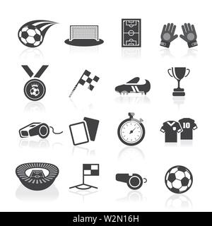 Soccer icon set Stock Vector