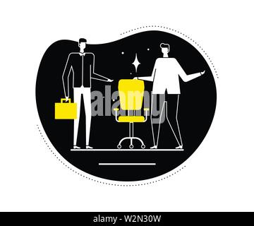 Available vacancy - flat design style vector illustration Stock Vector