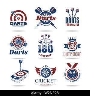 Darts icon set Stock Vector