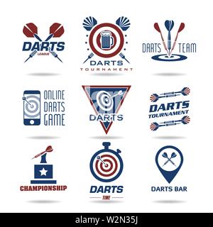 Darts icon set Stock Vector