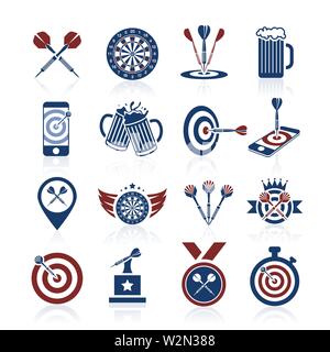 Darts icon set Stock Vector