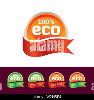 natural &amp; organic leaf icon vector Stock Vector