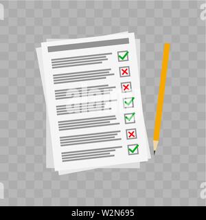 Exam, test lists papers icon. Vector eps10 Stock Vector