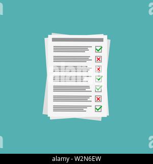 Exam, test lists papers icon. Vector eps10 Stock Vector