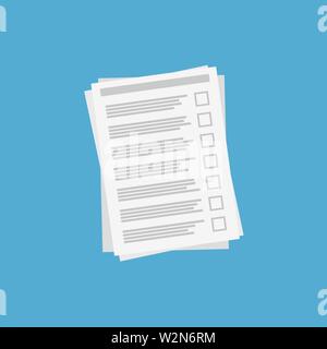 Exam, test lists papers icon. Vector eps10 Stock Vector