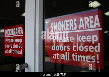 Cigarettes, smoke, anti-smoking campaign, ash tray Stock Photo