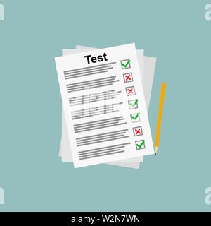 Exam, test lists papers icon. Vector eps10 Stock Vector