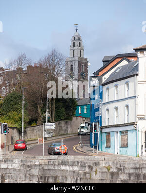 Cork City, Cork, Ireland. 05th April, 2019. A view of Shandon Steeple from the intersection of Mulgrave Road and Camen Quay, Cork, Ireland. Stock Photo