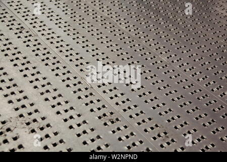 Aluminium Seamless steel diamond plate texture. Stock Photo