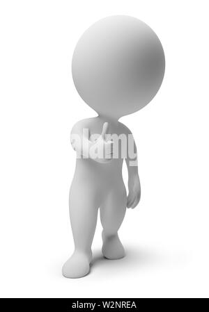 3d small people - okay. 3d image. Isolated white background. Stock Photo