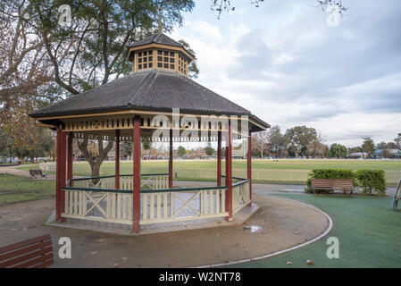 Richmond Park was originally laid out by Governor Lachlan Macquarie in 1810 and is largely unchanged in form. It is located in the centre of the town. Stock Photo