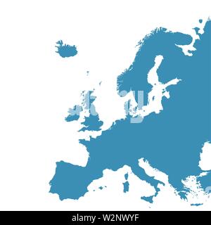 Europe vector map isolated on white back Stock Vector