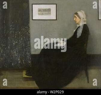 Arrangement in Grey and Black No.1 (Whistler's Mother) (1871) painting by James Abbott McNeill Whistler - Very high resolution and quality image Stock Photo