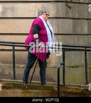 Elgin Sheriff Court, Moray, Scotland, UK. 9 July 2019. This is Carla JAYDE ROSS  departing from Elgin Sheriff Court folowing her conviction relative to UK, VAT Fraud of £285K. Credit:- JASPERIMAGE/ALAMY LIVE NEWS Stock Photo