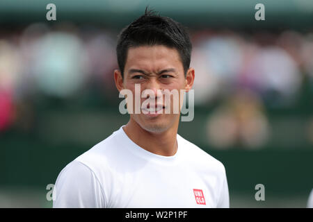Wimbledon, UK. 10th July, 2019. Wimbledon Tennis Championships. Kei Nishikori, Japan, 2019 Credit: Allstar Picture Library/Alamy Live News Stock Photo