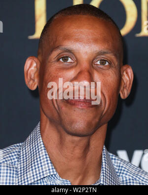 HOLLYWOOD, LOS ANGELES, CALIFORNIA, USA - JULY 09: American basketball player Reggie Miller arrives at the World Premiere Of Disney's 'The Lion King' held at the Dolby Theatre on July 9, 2019 in Hollywood, Los Angeles, California, United States. (Photo by Xavier Collin/Image Press Agency) Stock Photo