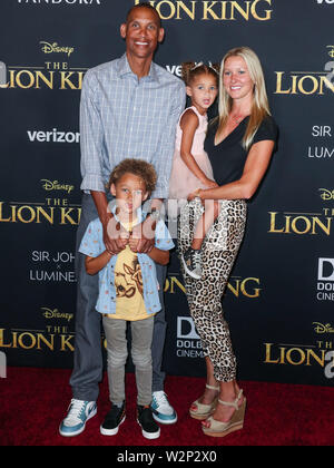 HOLLYWOOD, LOS ANGELES, CALIFORNIA, USA - JULY 09: Reggie Miller arrives at the World Premiere Of Disney's 'The Lion King' held at the Dolby Theatre on July 9, 2019 in Hollywood, Los Angeles, California, United States. (Photo by Xavier Collin/Image Press Agency) Stock Photo