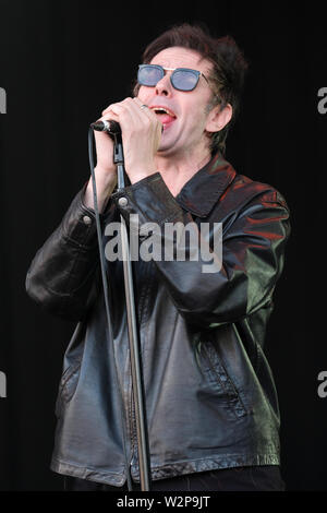 Ian McCulloch of Echo and the Bunnymen performing at The Cornbury Music Festival. July 5, 2019 Stock Photo