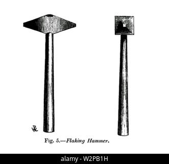 19th century knowledge gun flint flaking hammer Stock Photo