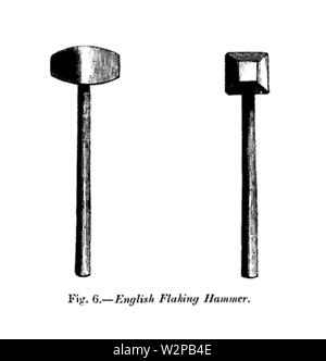 19th century knowledge gun flint english flaking hammer Stock Photo