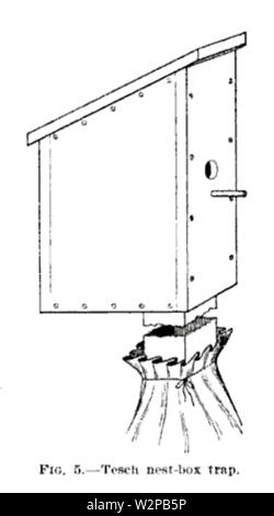 19th century knowledge traps and snares tesch nest box trap 1 Stock Photo