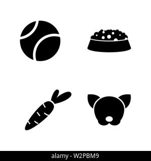 Pet. Simple Related Vector Icons Set for Video, Mobile Apps, Web Sites, Print Projects and Your Design. Black Flat Illustration on White Background. Stock Vector