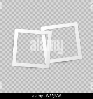 Mock up photo frame on chess background Stock Vector