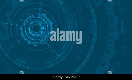 HUD abstract circle structure Futuristic user interface. Science background. Hi-tech abstract background. Futuristic technology concept. Stock Vector