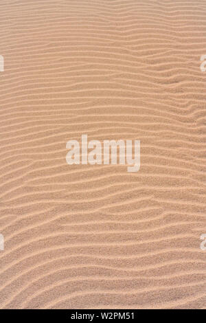 Texture of rippled dry beach sand receding into the distance Stock Photo