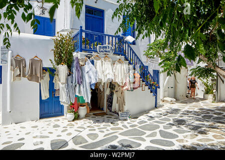 Mykonos, mikonos Greek island, part of the Cyclades, Greece. souk