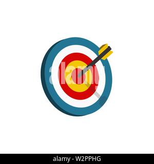 Target sign with arrow isolated on white back Stock Vector