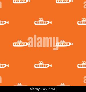 Submarine design pattern vector orange Stock Vector