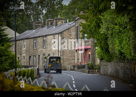 Waddington small picturesque village near Clitheroe in the Ribble Valley, Lancashire, Country Kitchen (red) Assembly Rooms, Clitheroe Rd, Stock Photo