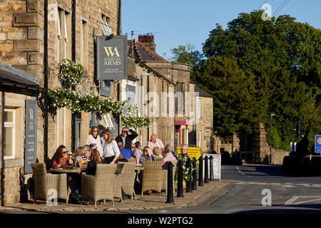 Waddington small picturesque village near Clitheroe in the Ribble Valley, Lancashire, Waddington Arms pub Stock Photo