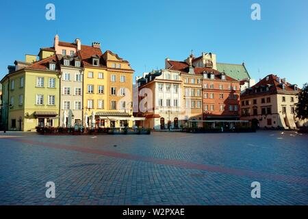 Grand buildings in the Old Town, Warsaw, Poland Stock Photo
