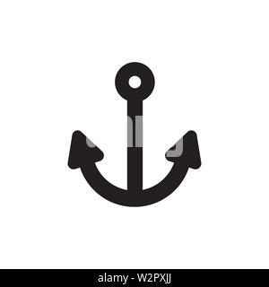 Anchor Icon In Flat Style Vector Icon For Apps And Websites. Black Icon ...